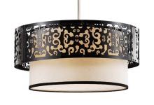 Kuzco Lighting Inc 48164 - Four Lamp Pendant with Laser Cut Drum Shade