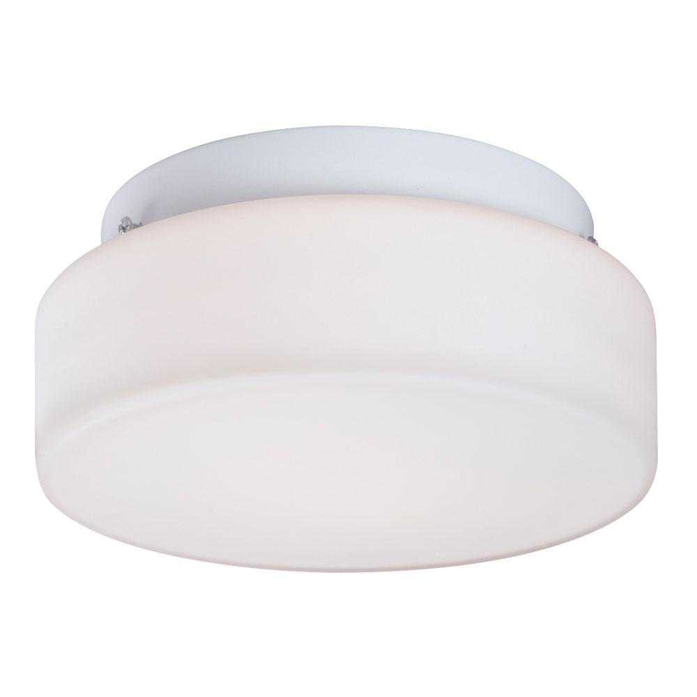 Flush Mount Ceiling Light - in White finish with White Glass