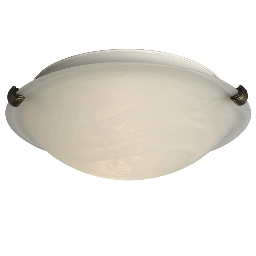 Flush Mount - Oil Rubbed Bronze w/ Marbled Glass