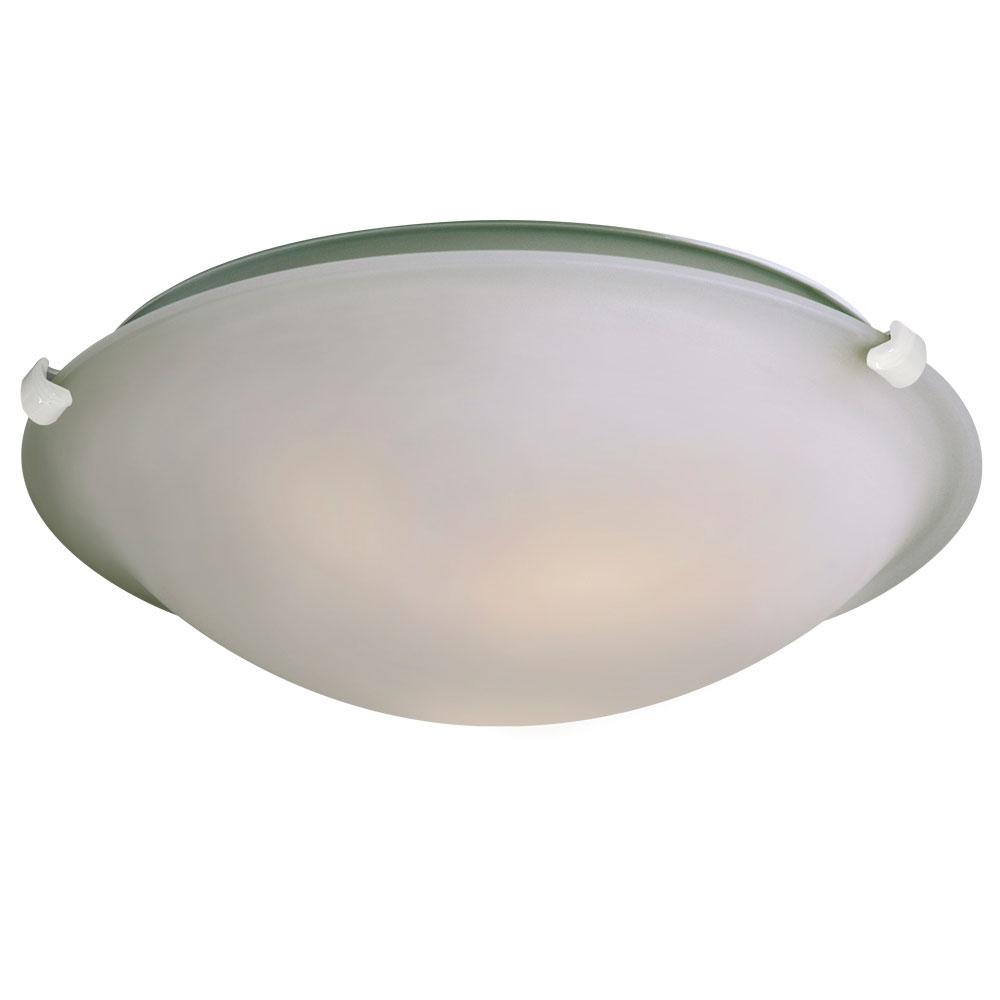 LED Flush Mount Ceiling Light - in White finish with Frosted Glass