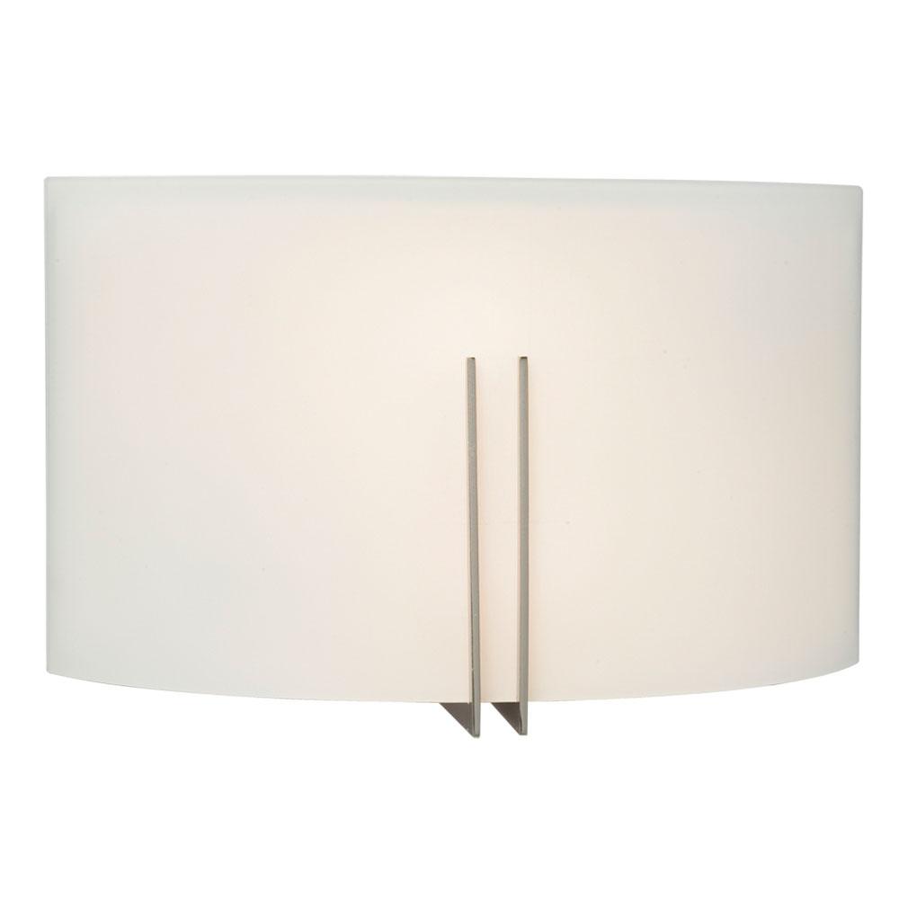 LED Wall Sconce - in Brushed Nickel finish with Satin White Glass