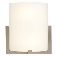  212430BN 218EB - Wall Sconce - in Brushed Nickel finish with Frosted White Glass