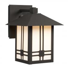  312010BK/WH - Outdoor Lantern - Black with White Glass