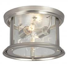  612302BN - Flush Mount - Brushed Nickel with Clear Glass