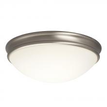  613335BN - Flush Mount - Brushed Nickel with White Glass