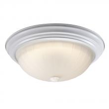  635023WH 226EB - Flush Mount Ceiling Light - in White finish with Frosted Melon Glass