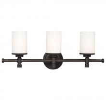  710653ORB - Three Light Vanity - Oil Rubbed Bronze w/ Satin White Glass