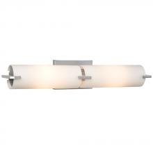  ES710692CH - 2-Light Bath & Vanity Light - in Polished Chrome finish with Satin White Glass