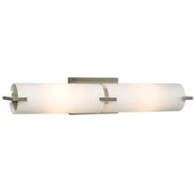  710692BN - 2 Light Vanity - in Brushed Nickel with Satin White Glass