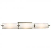  710693BN - 3 Light Vanity - in Brushed Nickel with Satin White Glass