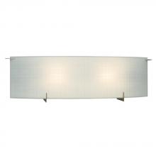  790516PTR - Two Light Vanity - Pewter w/ Frosted Linen Glass with Med. Base