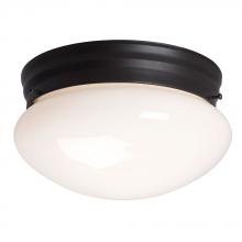  L810210OR010A1 - LED Utility Flush Mount Ceiling Light - in Oil Rubbed Bronze finish with White Glass