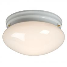  L810210WH010A1 - LED Utility Flush Mount Ceiling Light - in White finish with White Glass