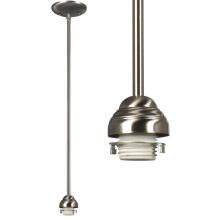  811850BN-H - Mini Pendant Holder w/ 6",12",18" Extension Rods -  Brushed Nickel