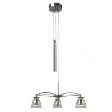  900861CH - Three Light Pendant - Chrome w/ Clear Glass