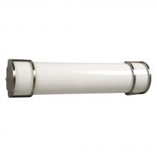  921224BN-HPF - Fluorescent Vanity Light - Brushed Nickel w/ Satin White Acrylic Lens (Electronic Ballast)