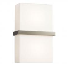  ES213130BN - Wall Sconce - in Brushed Nickel finish with Satin White Glass