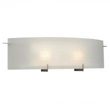  ES790505PT - 2-Light Bath & Vanity Light - in Pewter finish with Frosted Checkered Glass