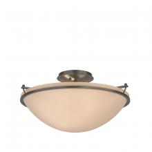 Hubbardton Forge - Canada 124304-SKT-07-SS0053 - Plain Large Semi-Flush