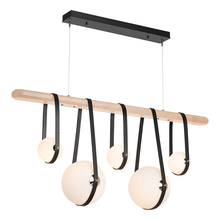 Hubbardton Forge - Canada 131046-LED-STND-10-27-LK-WD-GG0701 - Derby Linear 5-Light LED Pendant