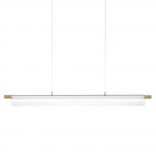  LP1135/SG - Allure - LED 3 CCT Linear Pendant in Soft Gold with Ribbed Glass